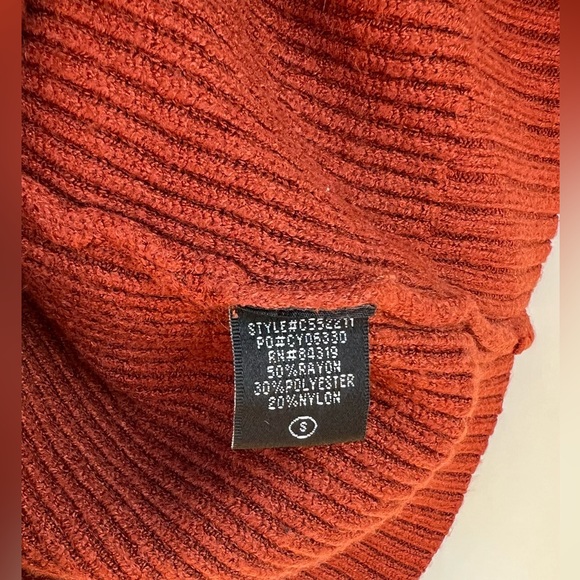 Cyrus Rust Cinnamon Terra Cotta Long Sleeve Sweater Size S - Picture 6 of 9